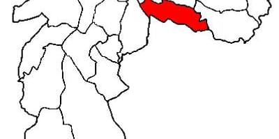 Kort af Santa Prudente undir-hérað Sao Paulo