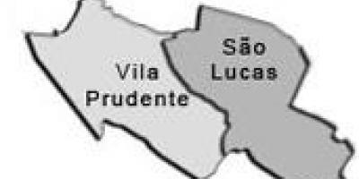 Kort af Santa Prudente undir-hérað