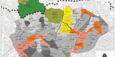 Kort af Santana Sao Paulo - Atvinna jarðveginn