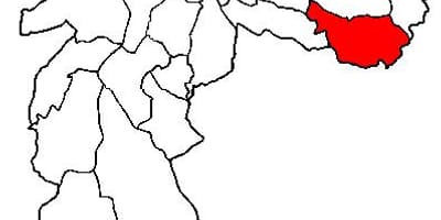 Kort af Sao Mateus undir-hérað Sao Paulo