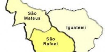 Kort af Sao Mateus undir-hérað