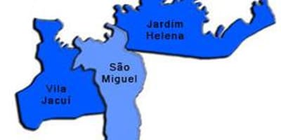 Kort af Sao Miguel Paulista undir-hérað