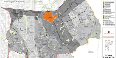Kort af Sao Paulista - Santa Curuçá Sao Paulo - Atvinna jarðveginn