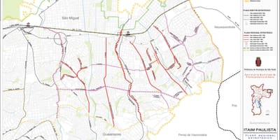 Kort af Sao Paulista - Santa Curuçá Sao Paulo - Vegi