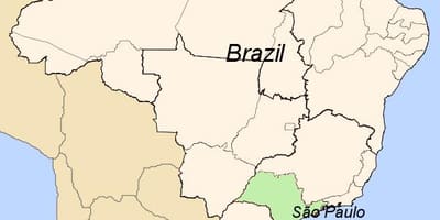 Kort af Sao Paulo á Brasilíu