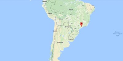 Kort af Sao Paulo í Suður-Ameríku
