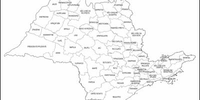 Kort af Sao Paulo mey - ör-svæði