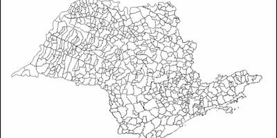 Kort af Sao Paulo mey - sveitarfélög