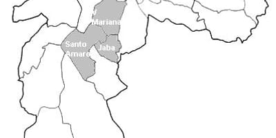 Kort af svæðinu Centro-Slu Sao Paulo